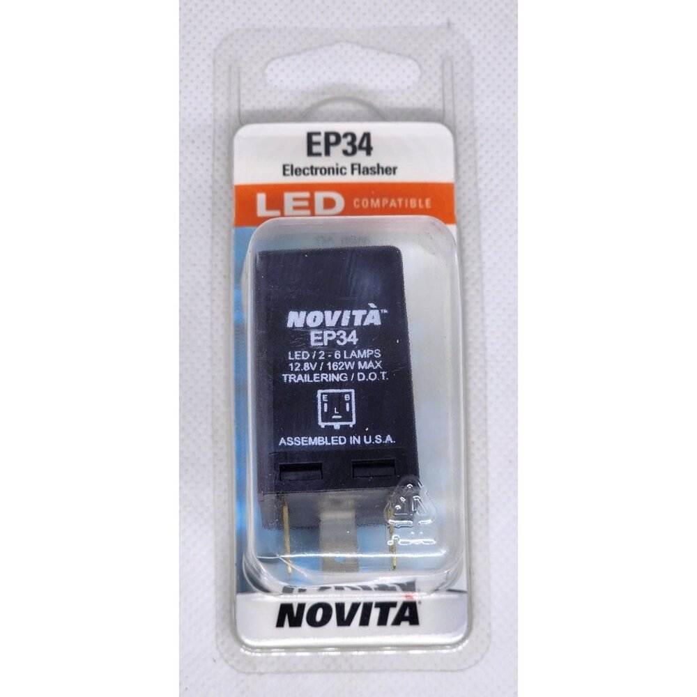 Novita EP34 LED Compatible Electronic Flasher 12.8V 162W Max For 2-6 Lamps Trail